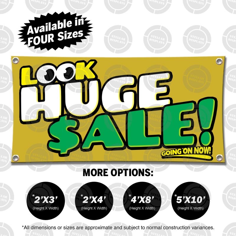 LOOK HUGE SALE! Going on now! Banner Lona Open Sign Display Poster Pawn Venta