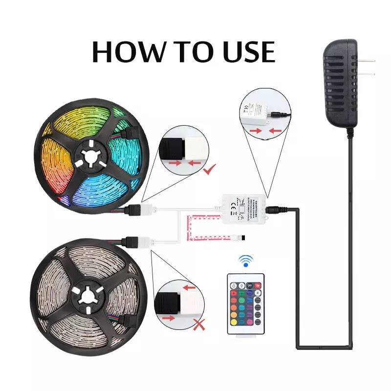 Led strip RGB outside 16.5 ft DC12V Flexibl