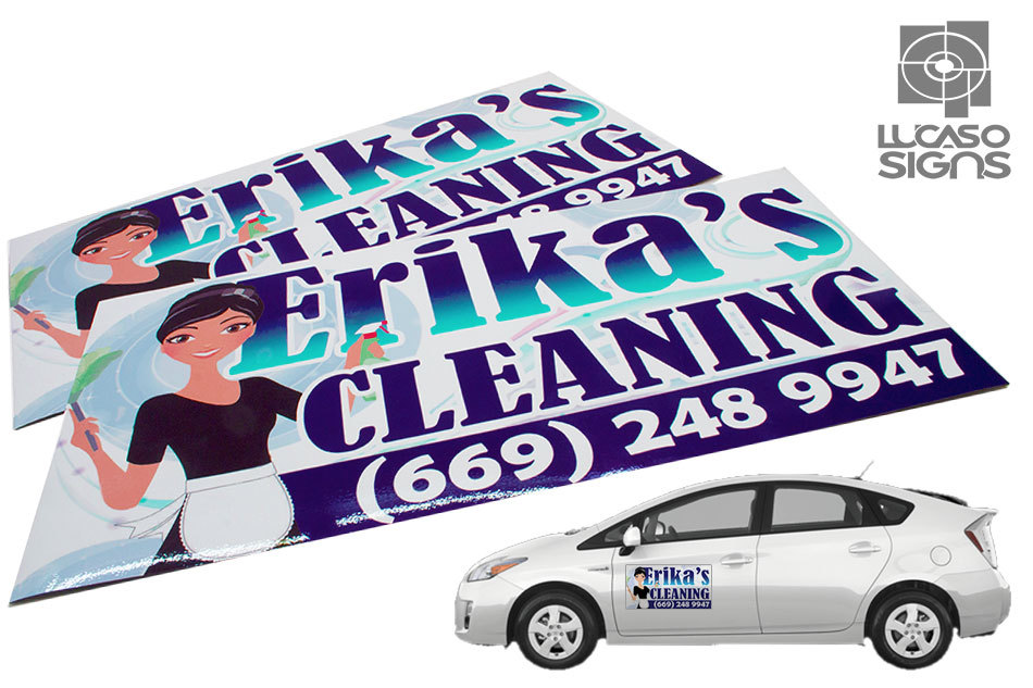 Car Magnets with Custom Graphics Door Signs Outdoor Pair Set 24&Prime; X 12&Prime; each