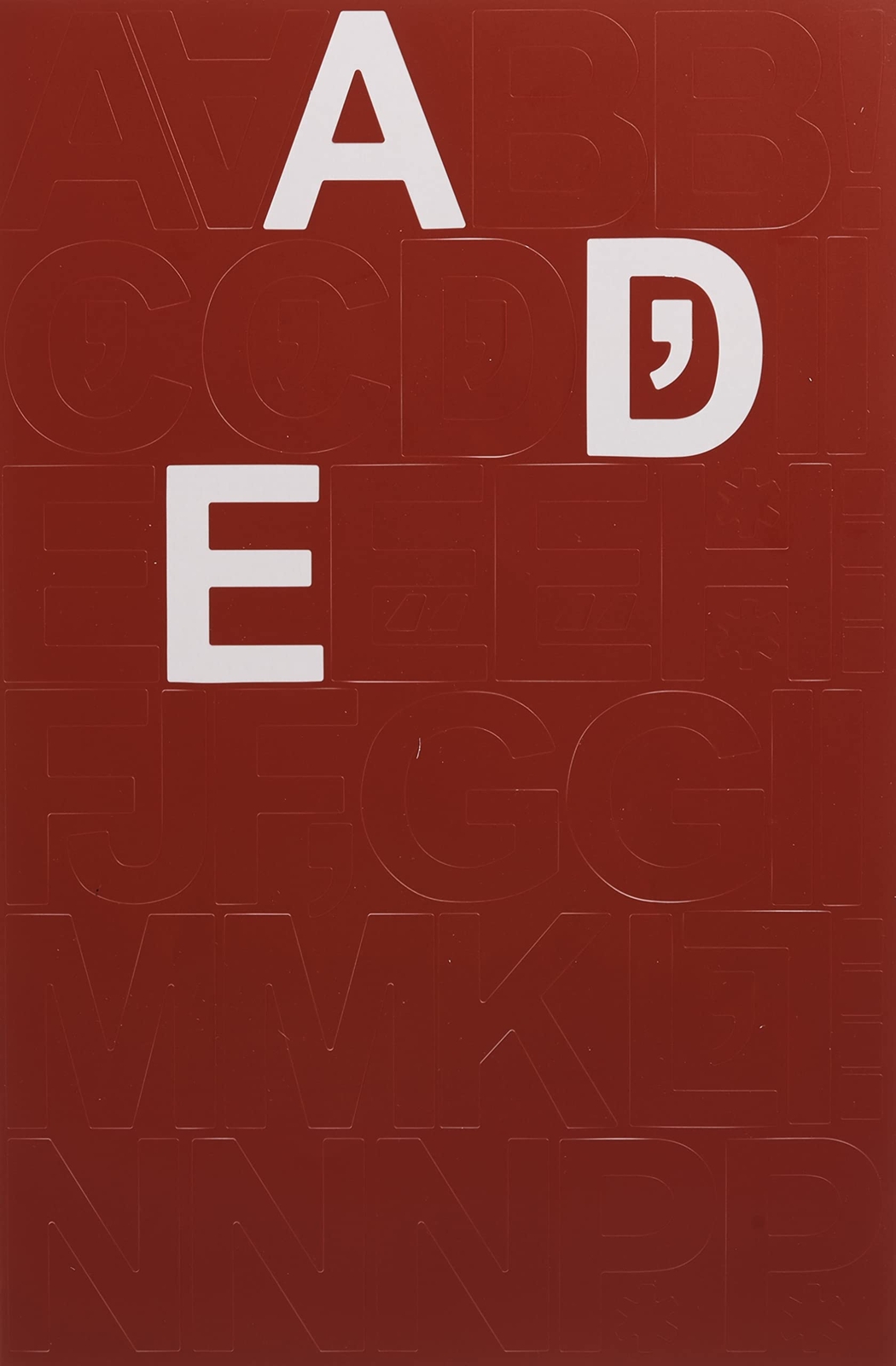 Sign 31213 Letras Y Numeros Adhesivos De Vinilo, Rojo, 2 Pulgadas