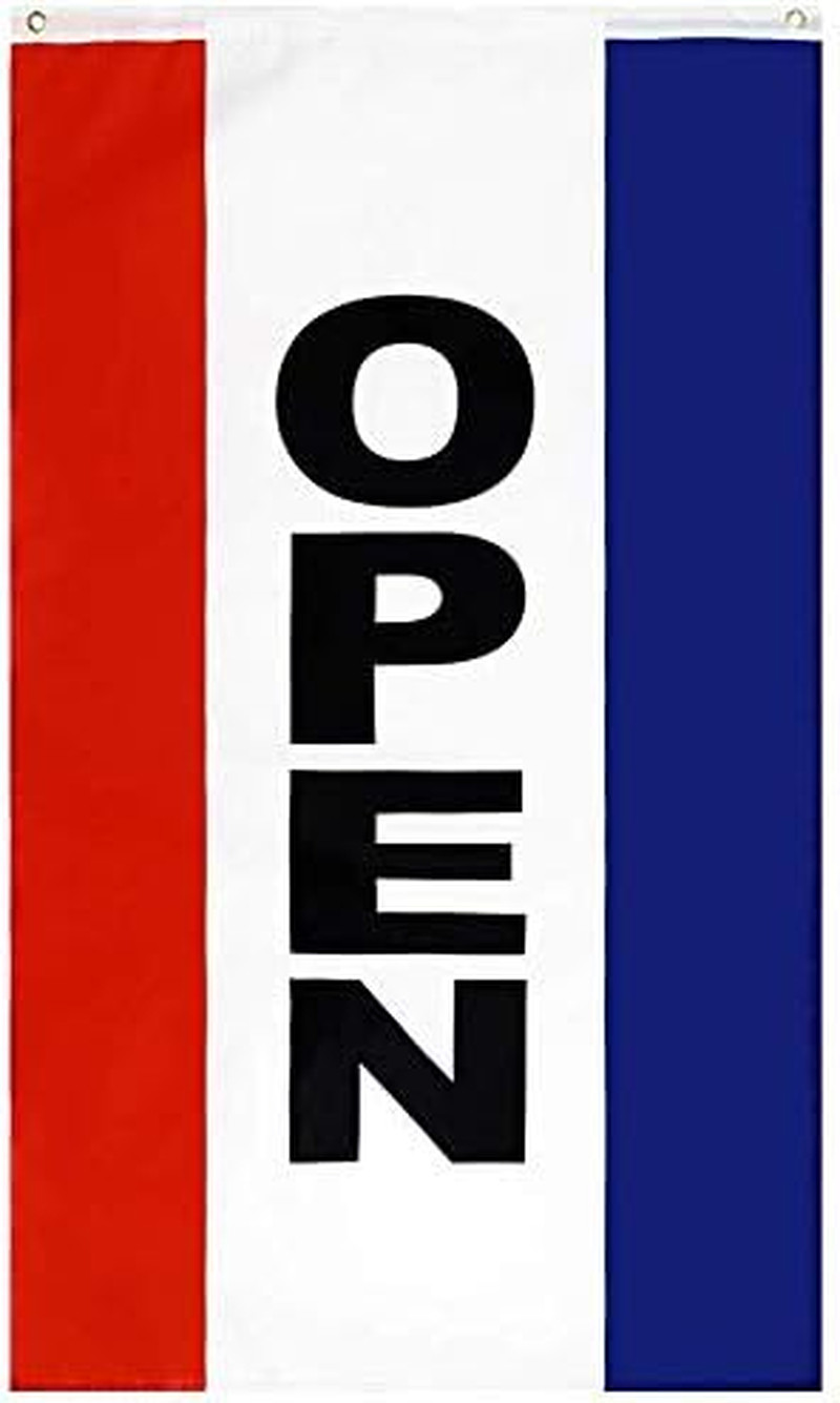 Vertical OPEN Large 3x5FT Flag Sign Banner Store Advertising Business Store Dorm