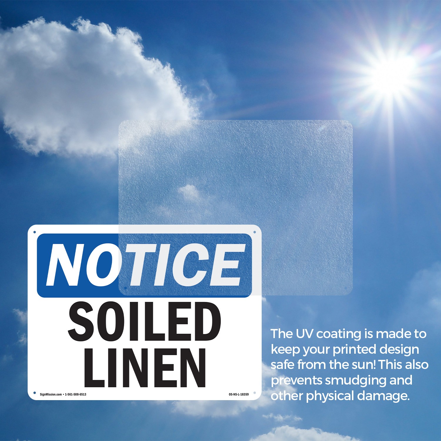 Soiled Linen OSHA Notice Sign Metal, Plastic, Or Decal – 5 or 10 Pack