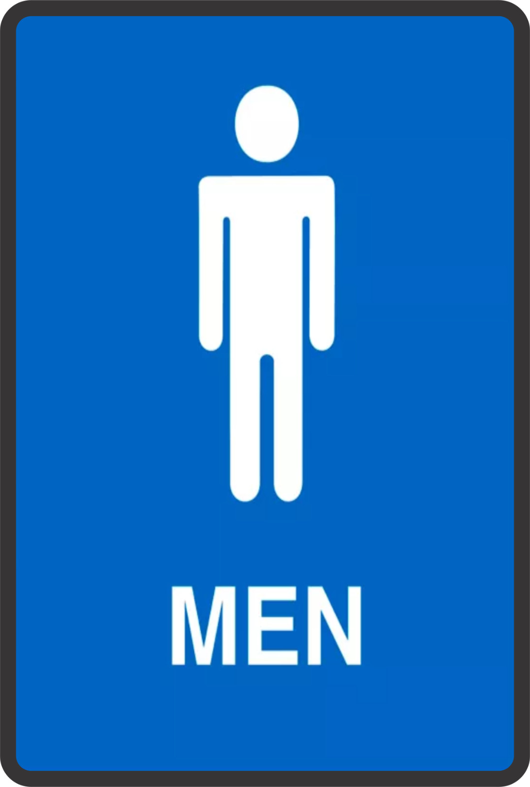 Blue Men&rsquo;s Room Metal Bathroom Sign 8&Prime; x 12&Prime; or 12&Prime; x 18&Prime; Sizes