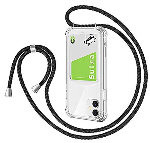 iPhone 11 6.1 (2019) Case Clear TPU Shoulder Strap Thin and Lightweight with