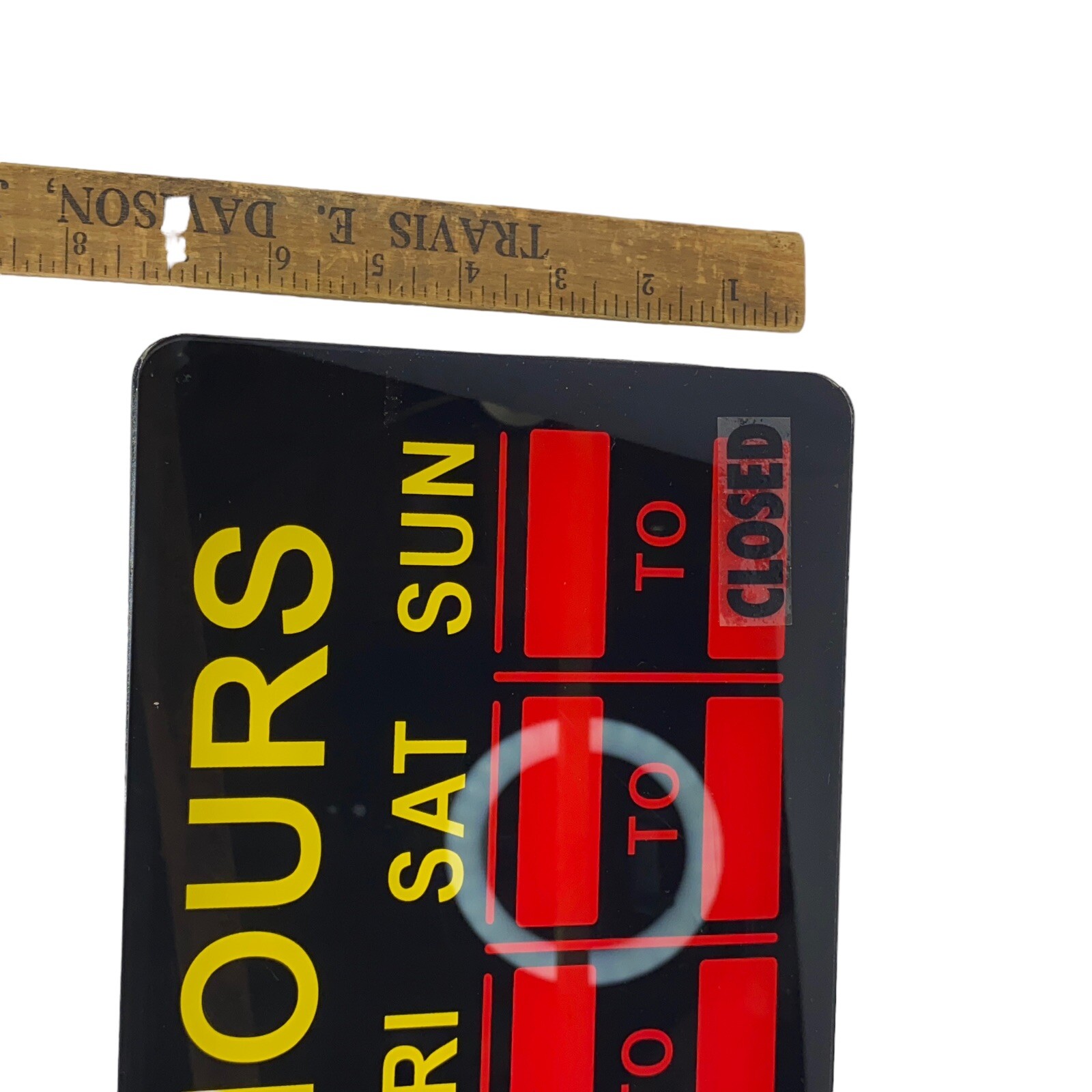 Mystiglo LED Business Hours Light Up Sign Black Red Yellow 20&Prime; x 7.5&Prime; Attention