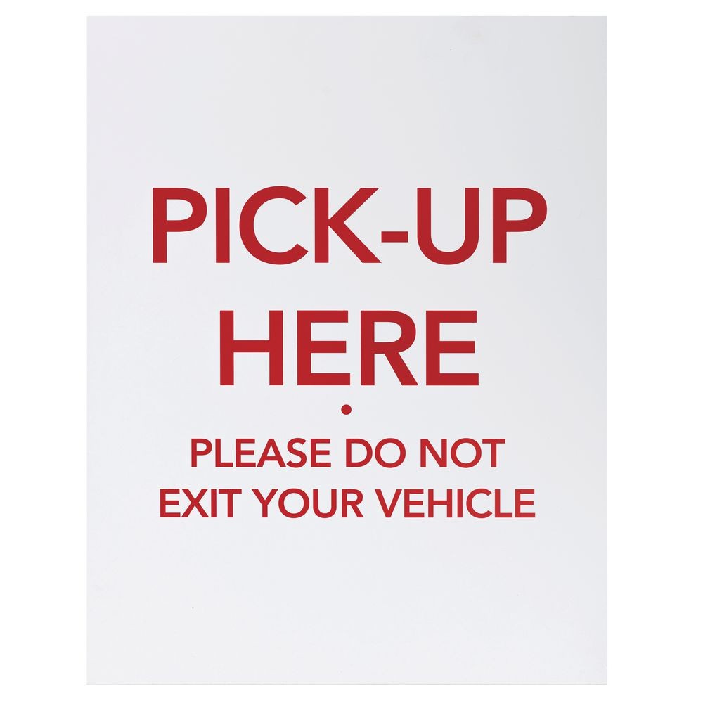 HUBERT® Pick Up Here Sign – 22&Prime;W x 28&Prime;H