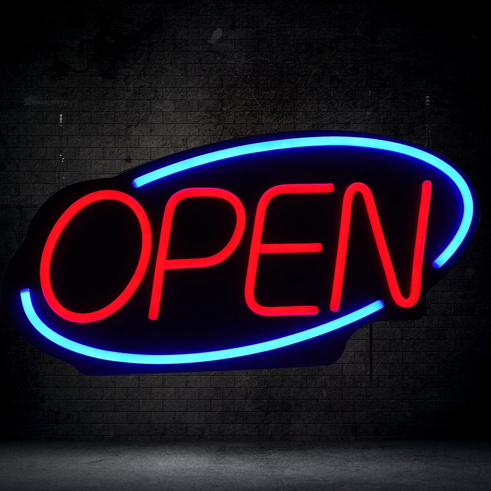 LED Open Sign Neon Light Bright for Restaurant Bar Pub Outside Wall Decor PVC