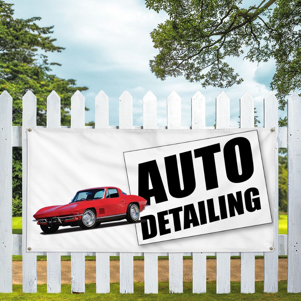 Vinyl Banner Sign Auto Detailing Auto Car Vehicle Style J Marketing Advertising