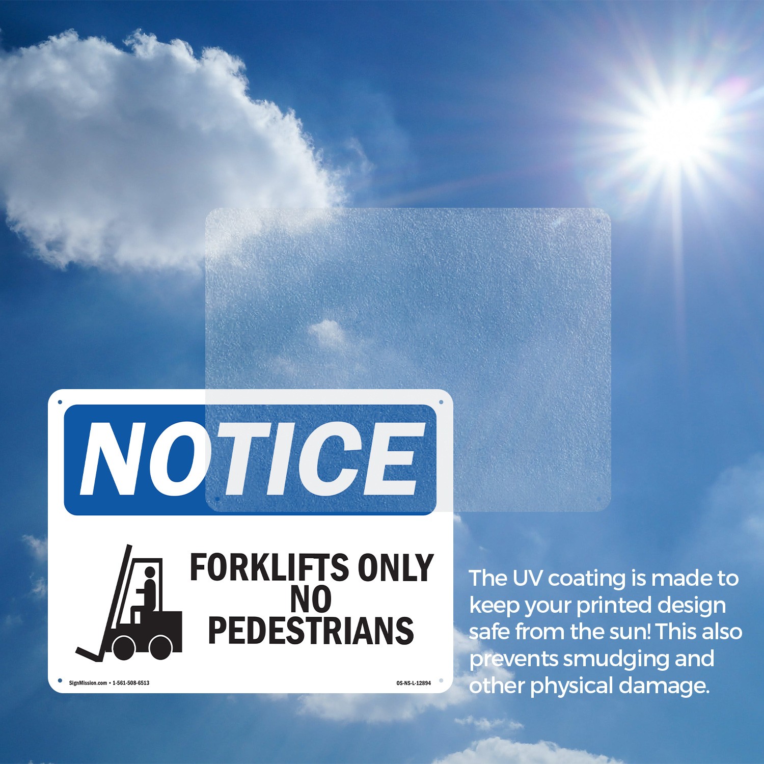 Forklifts Only No Pedestrians OSHA Notice Sign Metal Plastic, Decal 5 or 10 Pack