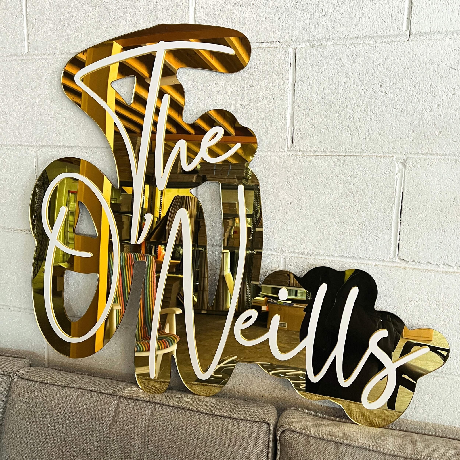 Acrylic 3D Double Layered Business Logo Sign – 2 Rows