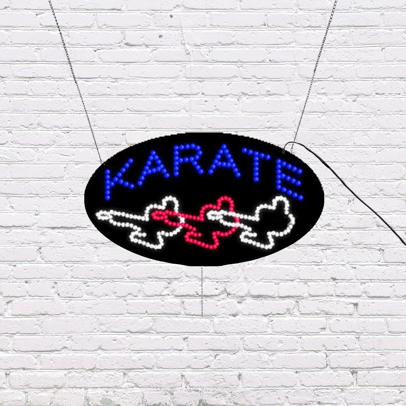 LED Karate | Light-up Sign | 15&Prime;H x 27&Prime;W x 2&Prime;D