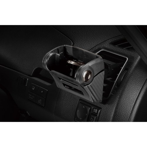 Carmate Car Drink Holder with Built-in Damper Air Conditioner Mount Carbon Fiber