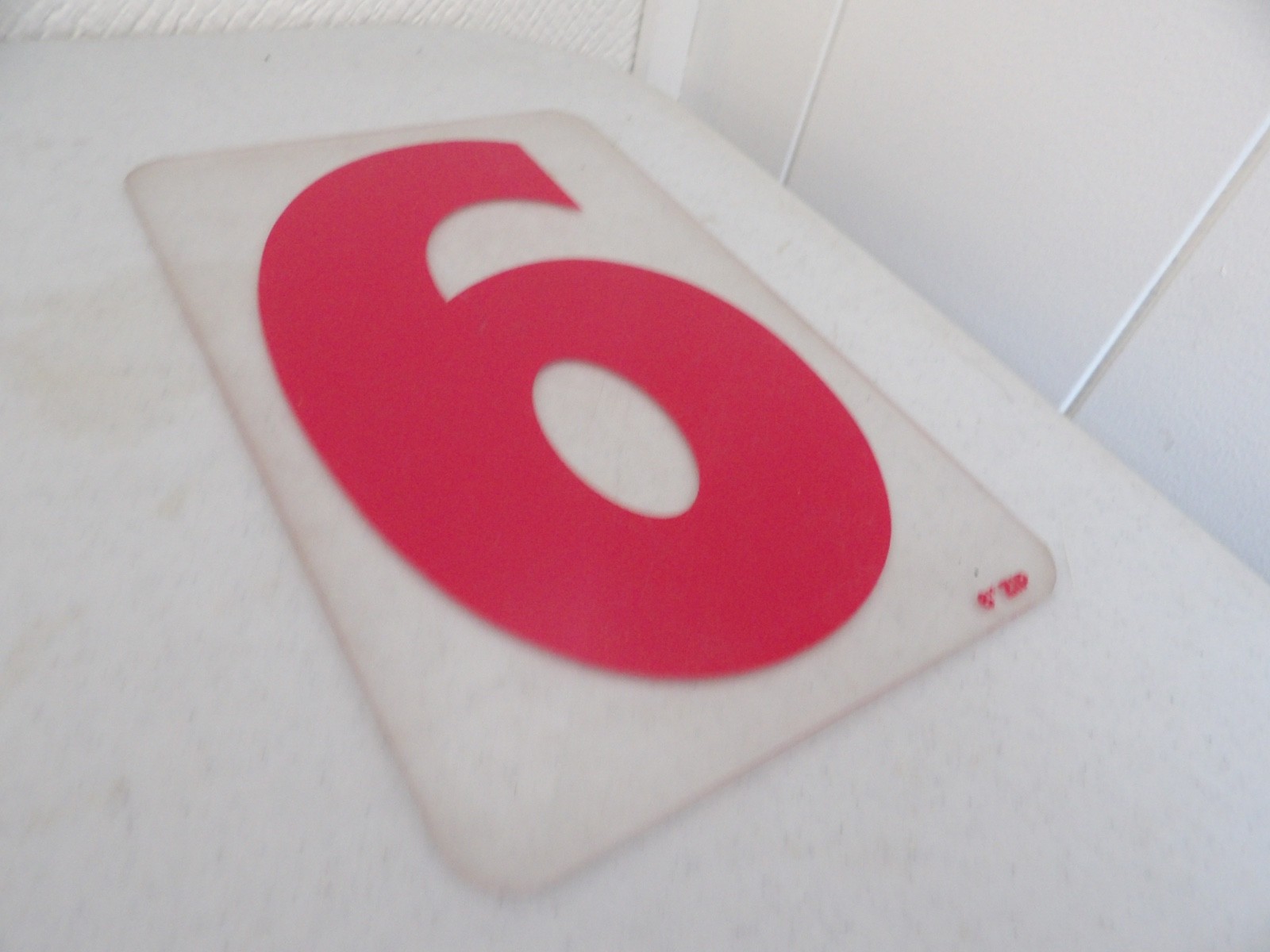 Lot of 6&Prime; Tall Red Marquee Sign Hard Plastic Numbers ( Zip Brand )