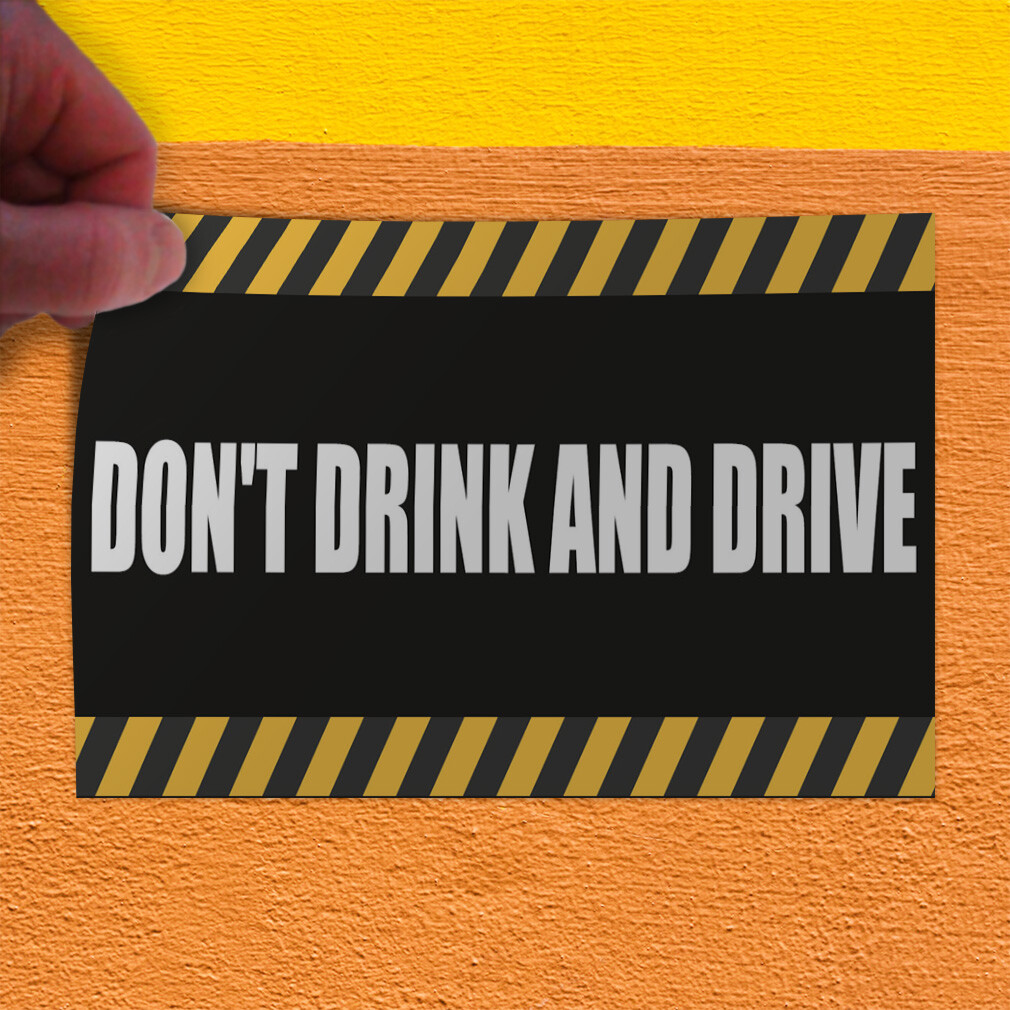 Decal Stickers Don&rsquo;T Drink and Drive Vinyl Store Sign Label Restaurant & Food