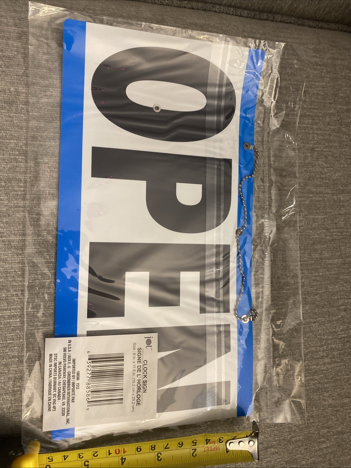 Open/ Closed Sign, Polystyrene Plastic