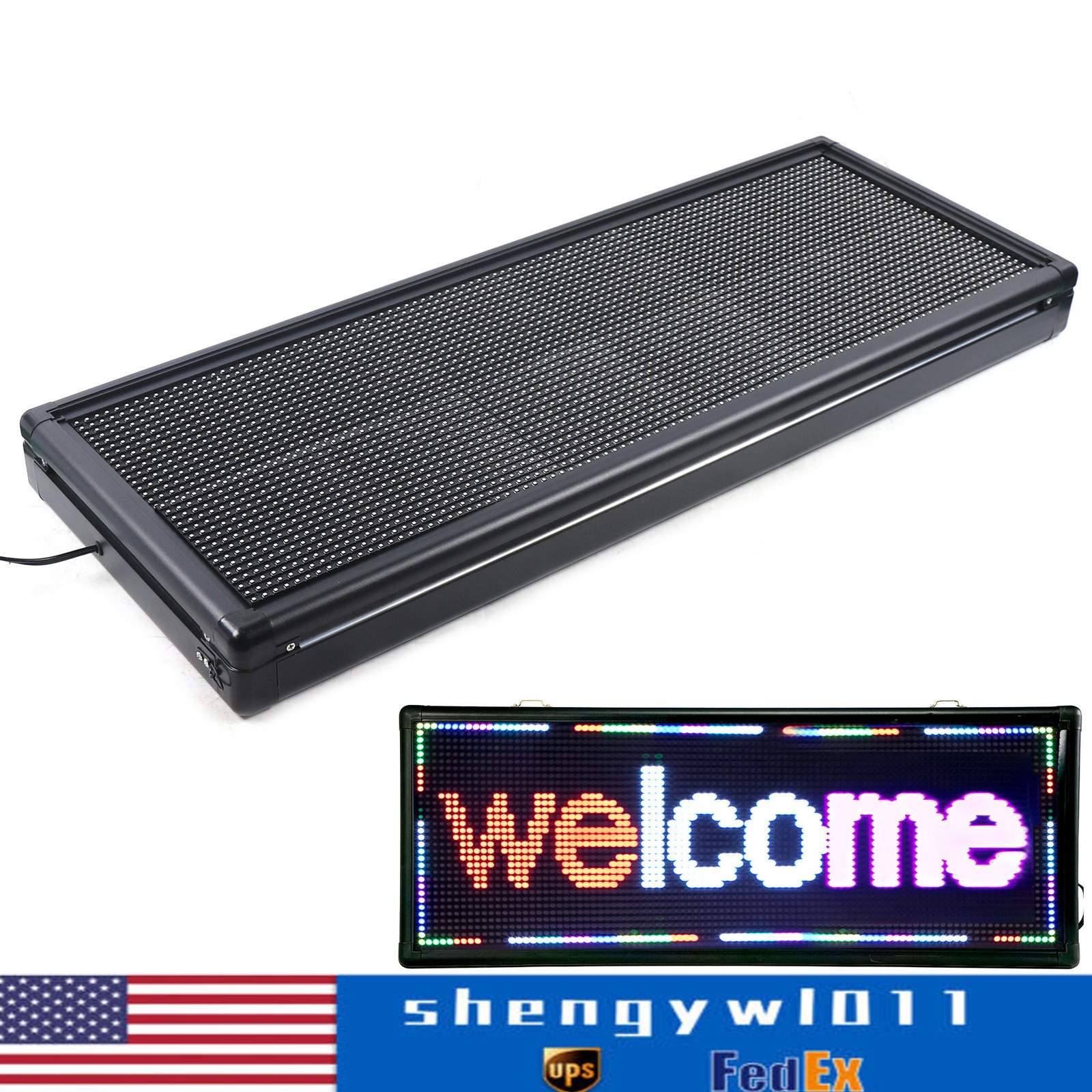 40&Prime; X 15&Prime; LED DIY Programmable Scrolling Message Open Sign Display Board 3-COLOR
