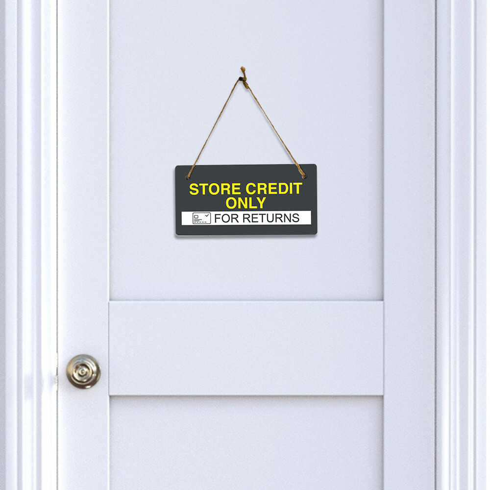 Business & Workplace Signage – Sales & Returns Policies 5×10 Hanging Plus Sign