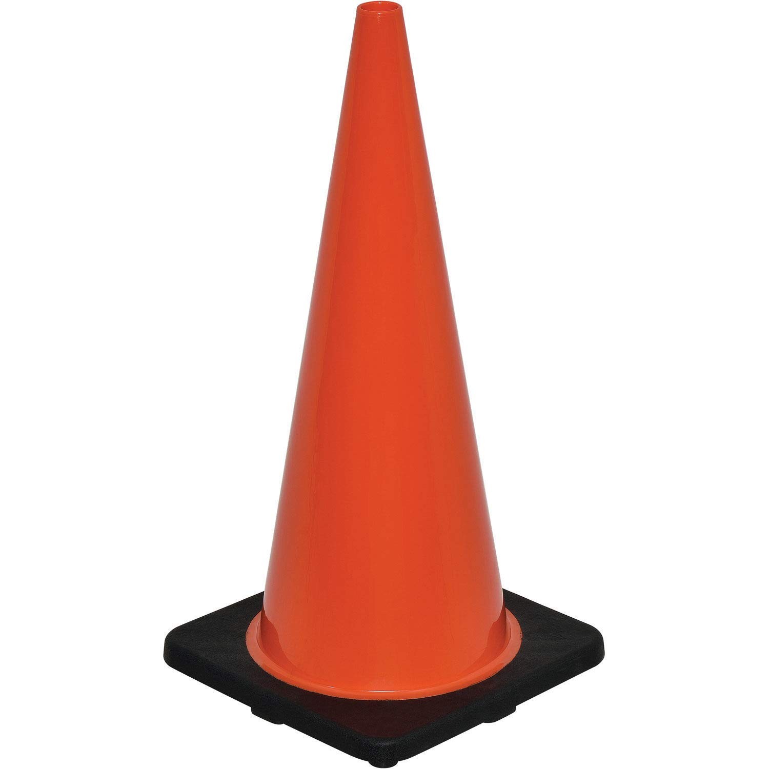 Global Industrial 28&Prime; Non-Reflective 14&Prime;L x 14&Prime;W x 28&Prime;H, Orange, Black Base