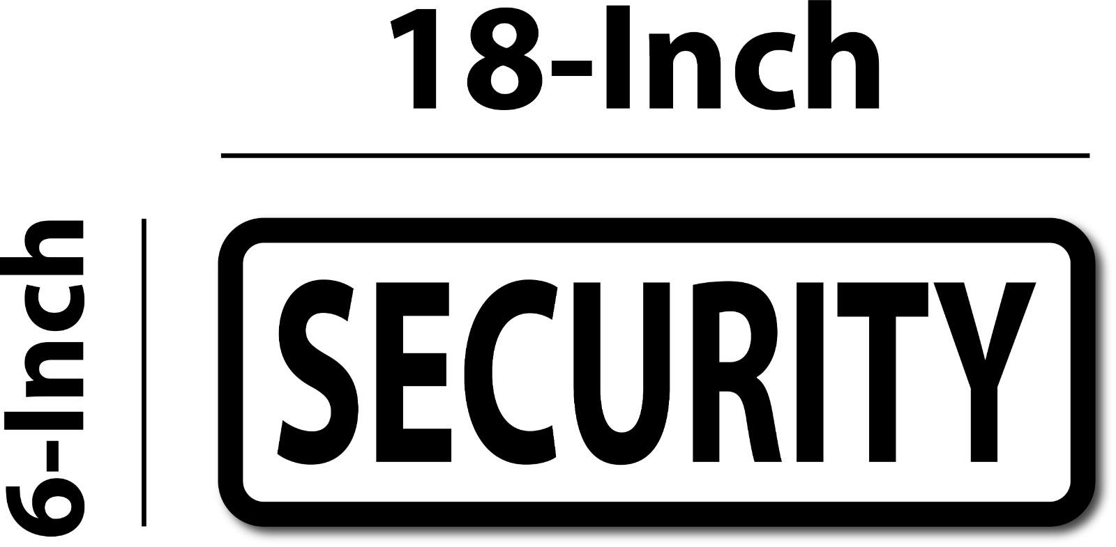 SECURITY 6&Prime;X18&Prime; WHITE BLACK MAGNETIC VEHICLE SIGNS TO FIT VAN CAR TRUCK OR SUV