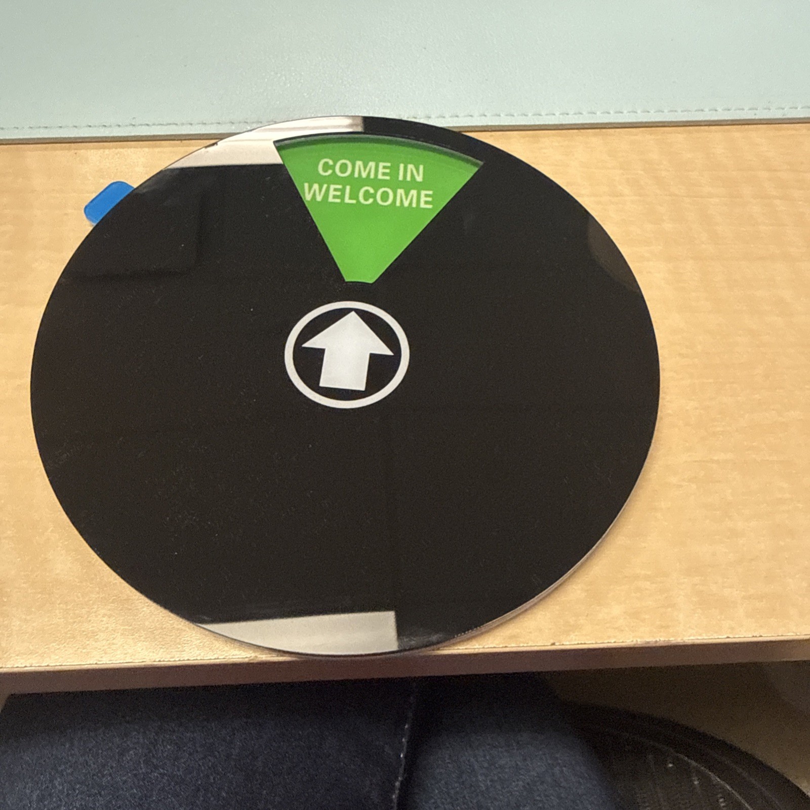 Double-Sided Door Hanger Sign Set, Plastic Black: Meeting/Knock/Do Not Disturb