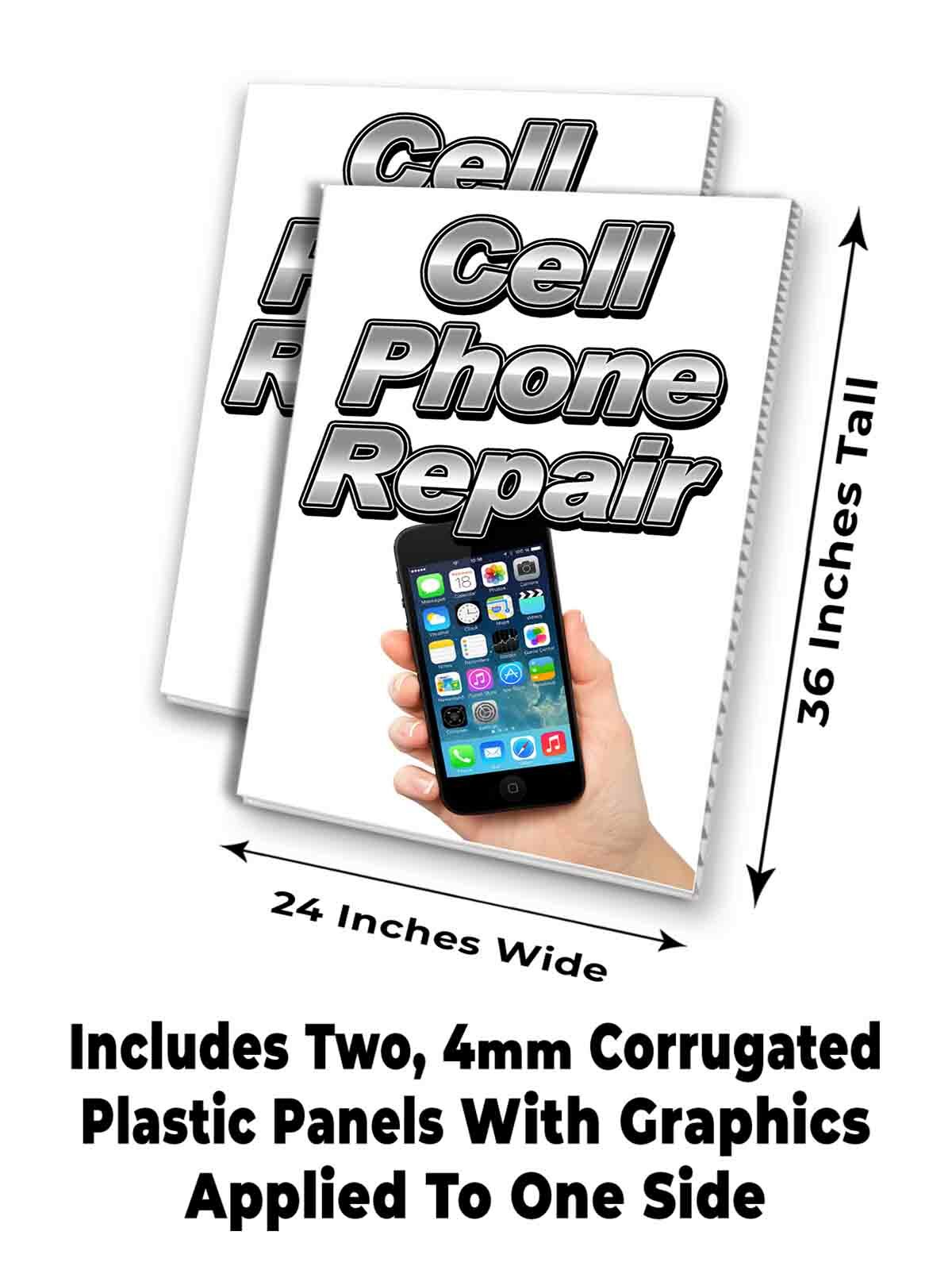 CELL PHONE REPAIR Signicade 24×36 A Frame Sidewalk Sign Double Sided TECHNOLOGY