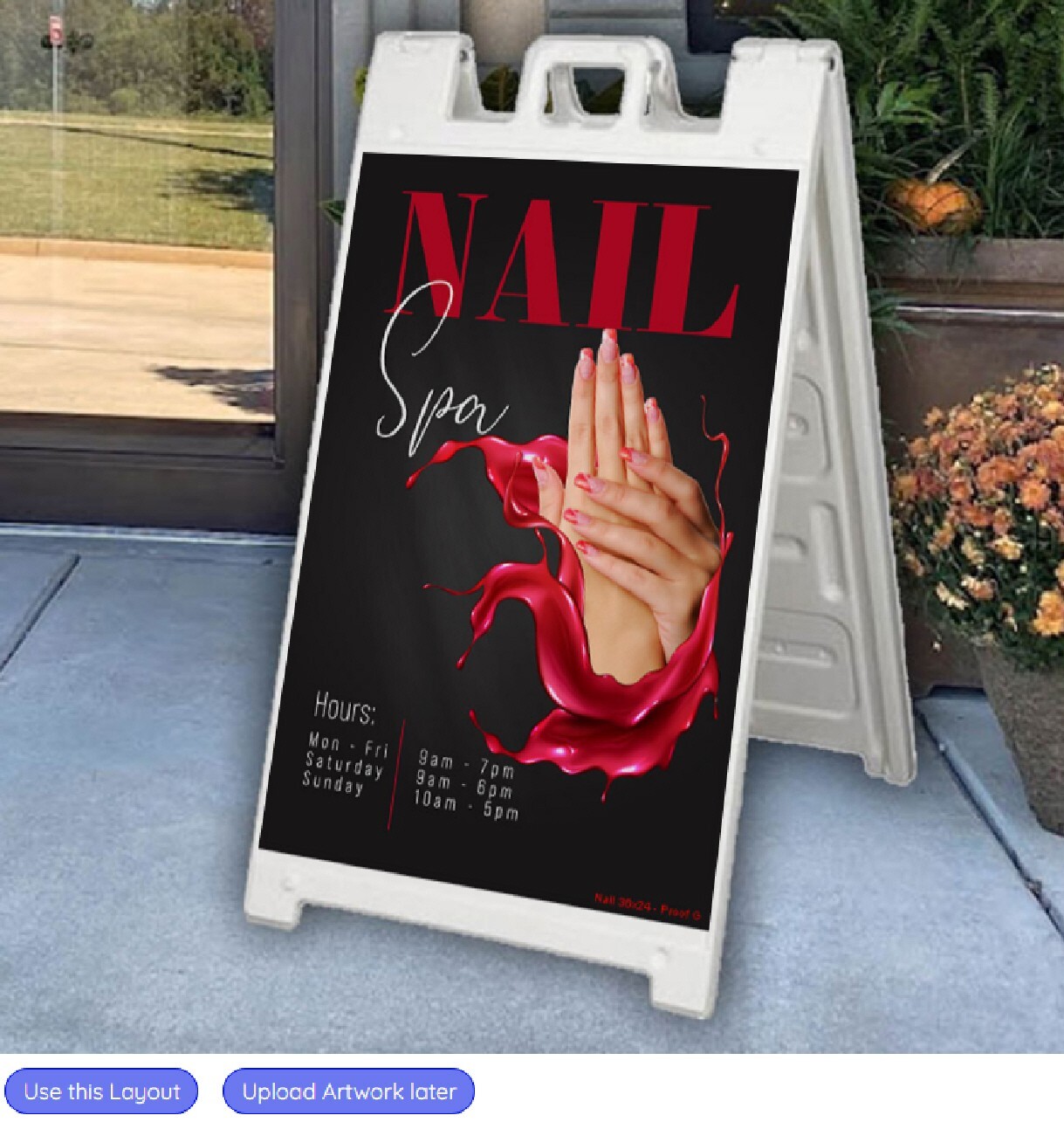 SideWalk Sign & 2 Plastic Sign Panels 24 »x36 » Custom Printed Your Text & Logos