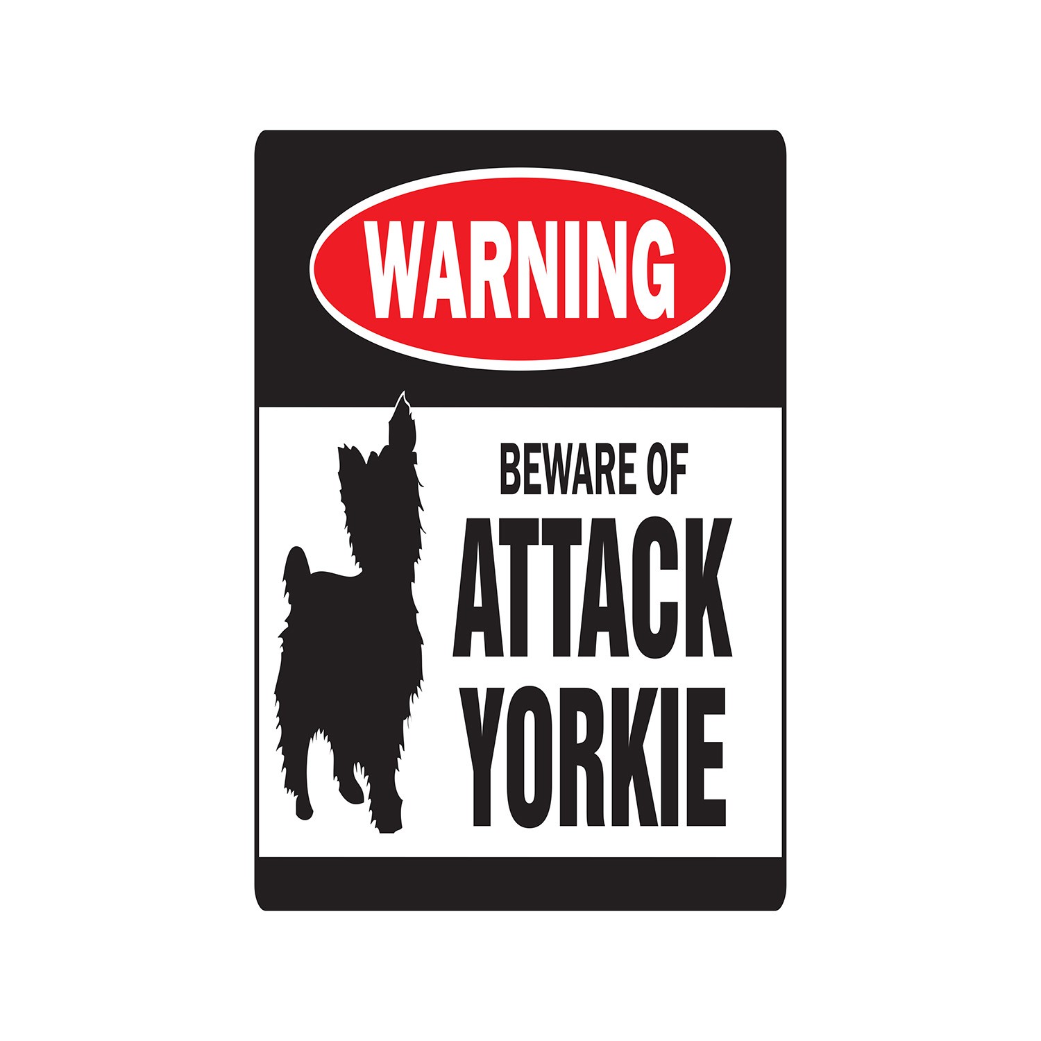 BEWARE OF ATTACK YORKIE Warning Sign Or Decals animals dogs yorkshire terrier
