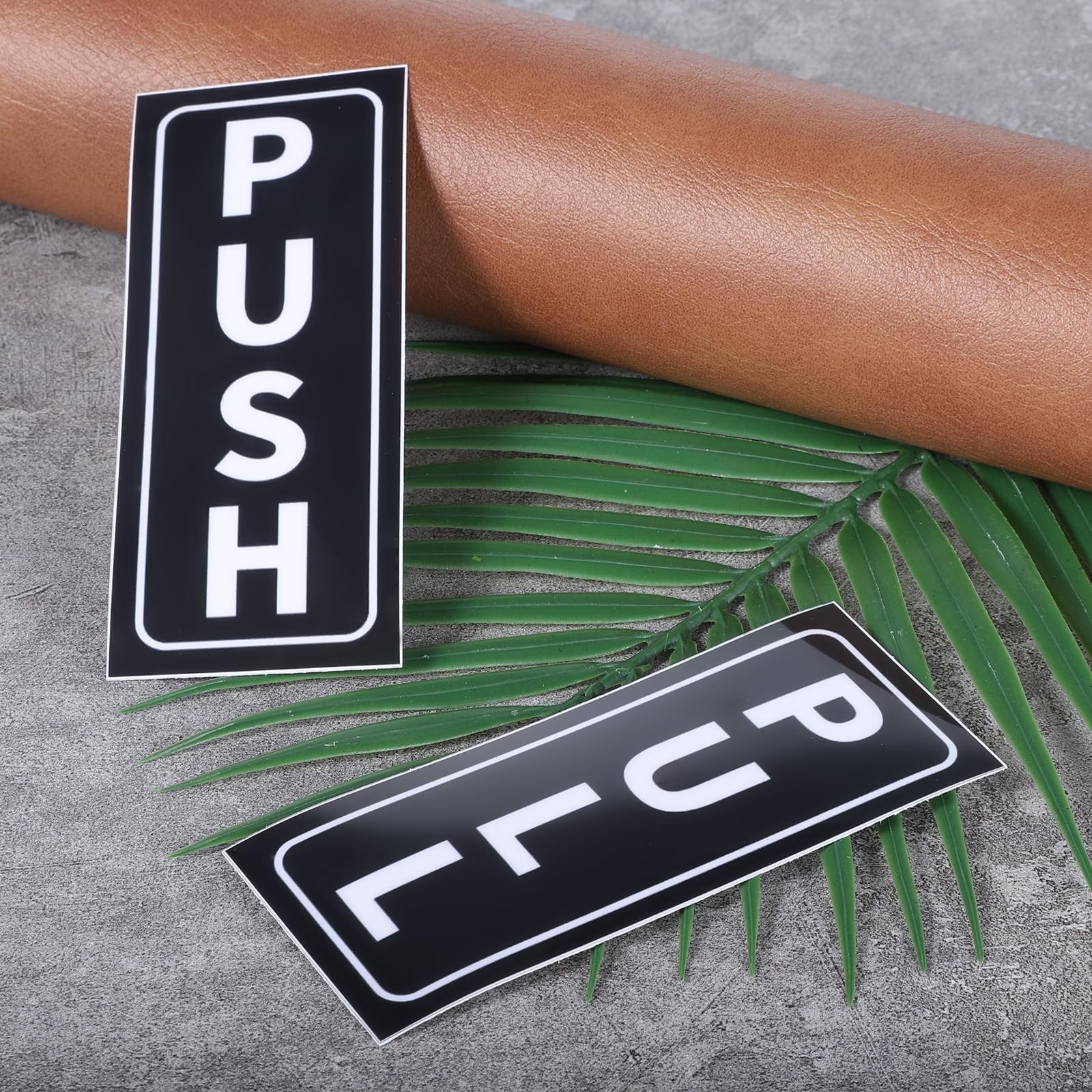 2 PCS Push Pull Door Signs, Vertical Push Pull Door Stickers Sign -Adhesive D…