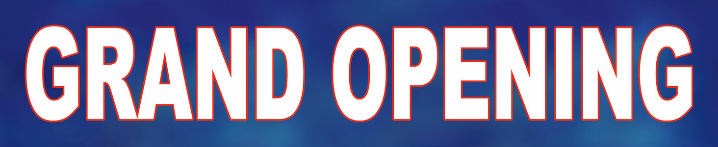 GRAND OPENING Banner 2&rsquo;x10&prime; 13oz Vinyl Matte Outdoor Grommet Hem 2 x 10 Feet