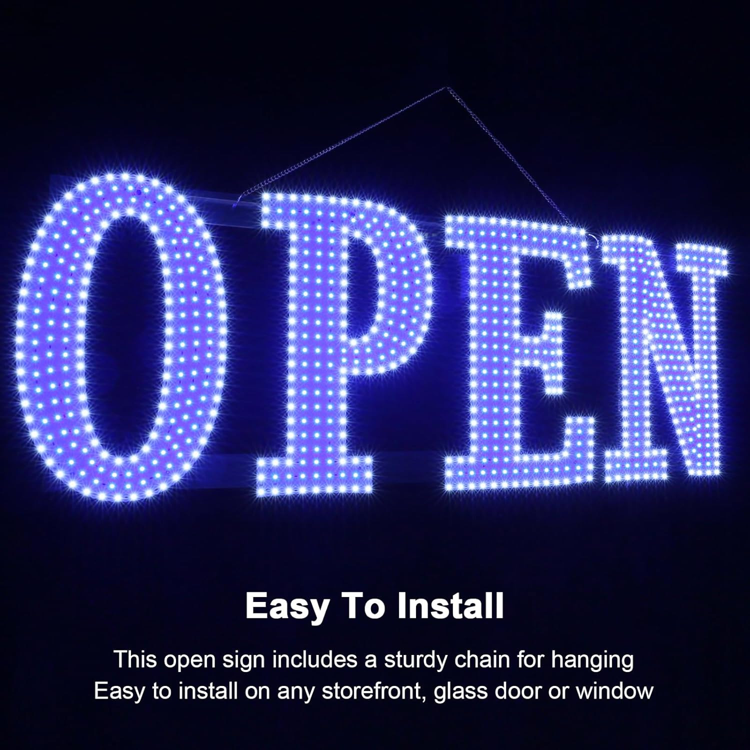 40&Prime;X14&Prime; Extra Large LED Open Signs for Business with Remote Controlled, 10 Level