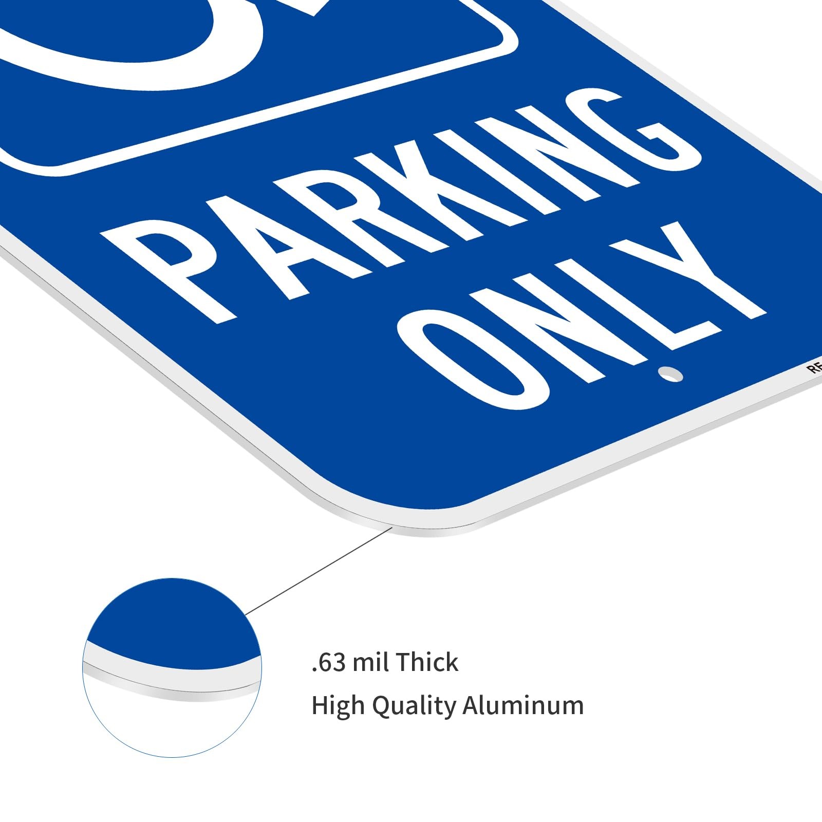 4 Pack Handicap Parking Only Signs, 12&Prime; x 18&Prime; Heavy-Duty Aluminum Handicapped…