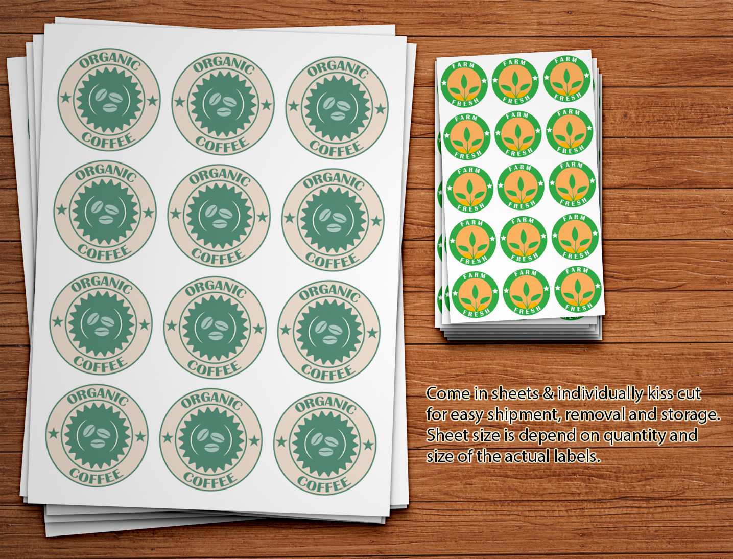 Business stickers round circle logo work sign custom Packaging label shop front