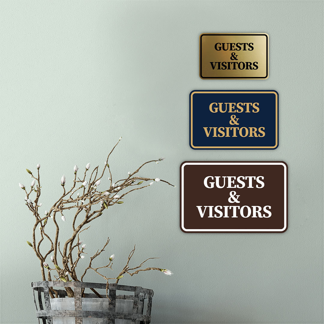 Signs ByLITA Classic Framed, Guests & Visitors Wall or Door Sign
