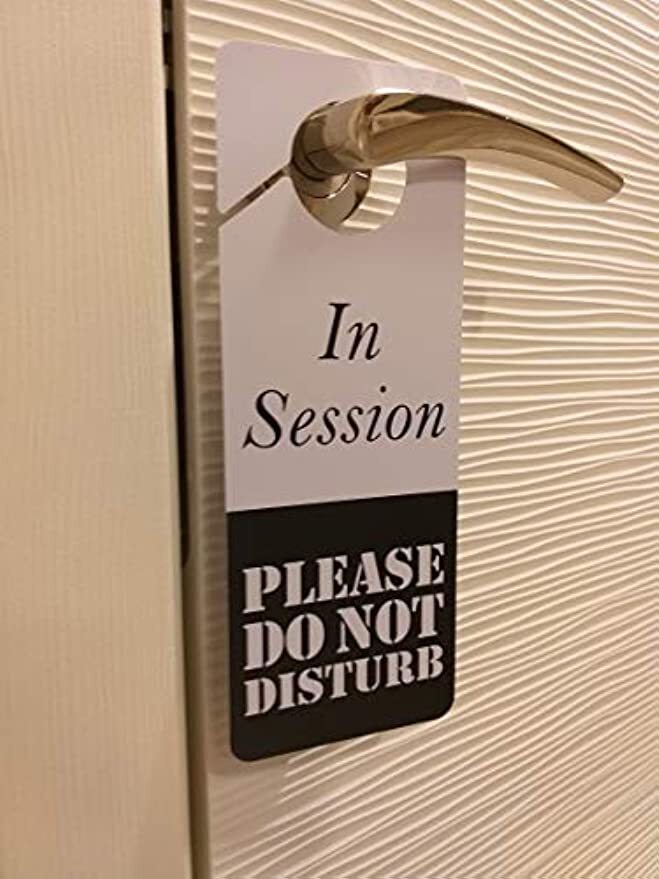 Business Design Do Not Disturb Sign – in Session, 2 Pack, Double Sided