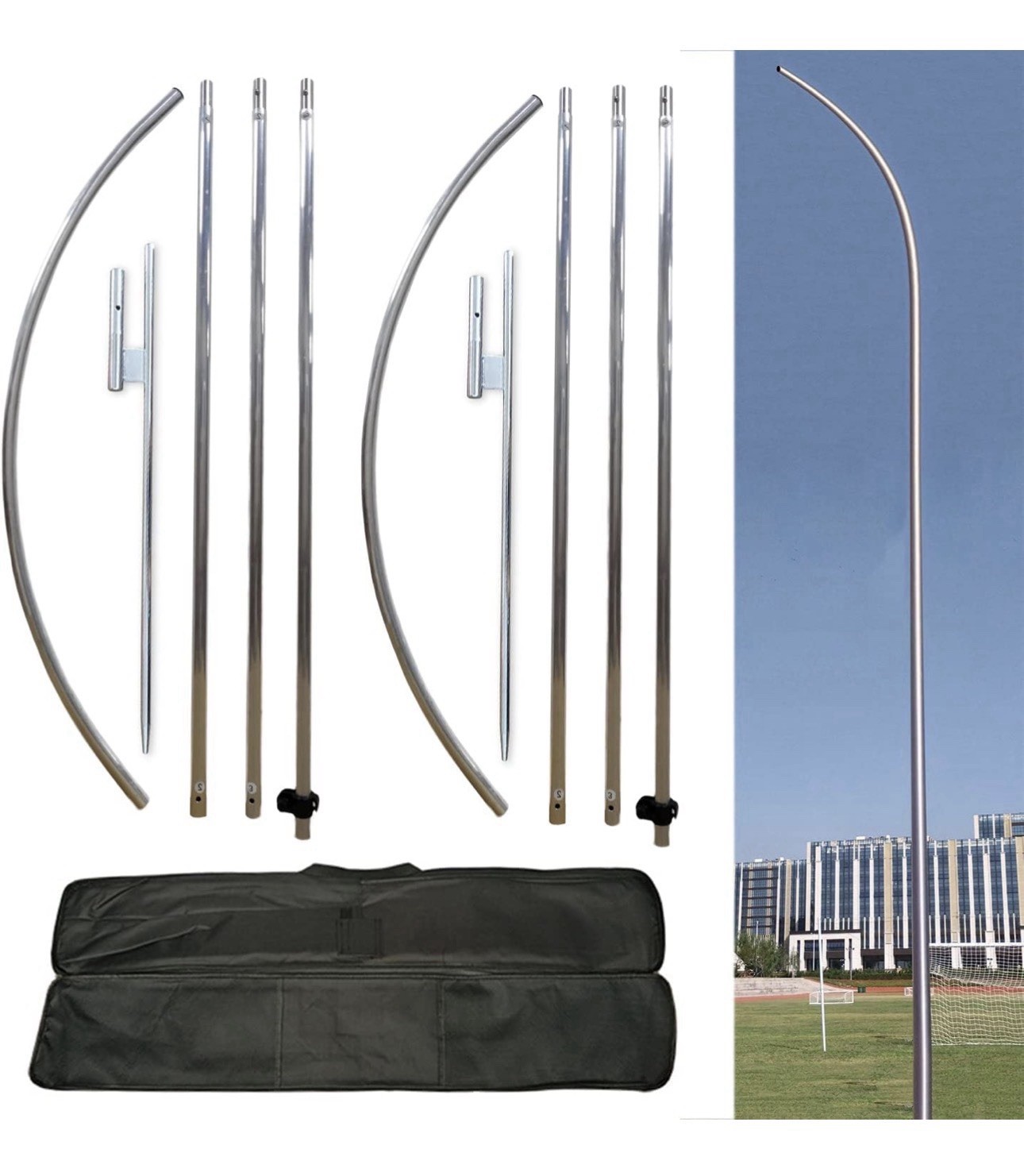 12ft Feather Flags “iPhone Repair” With 2 Flags and 2 Metal Pole Kits