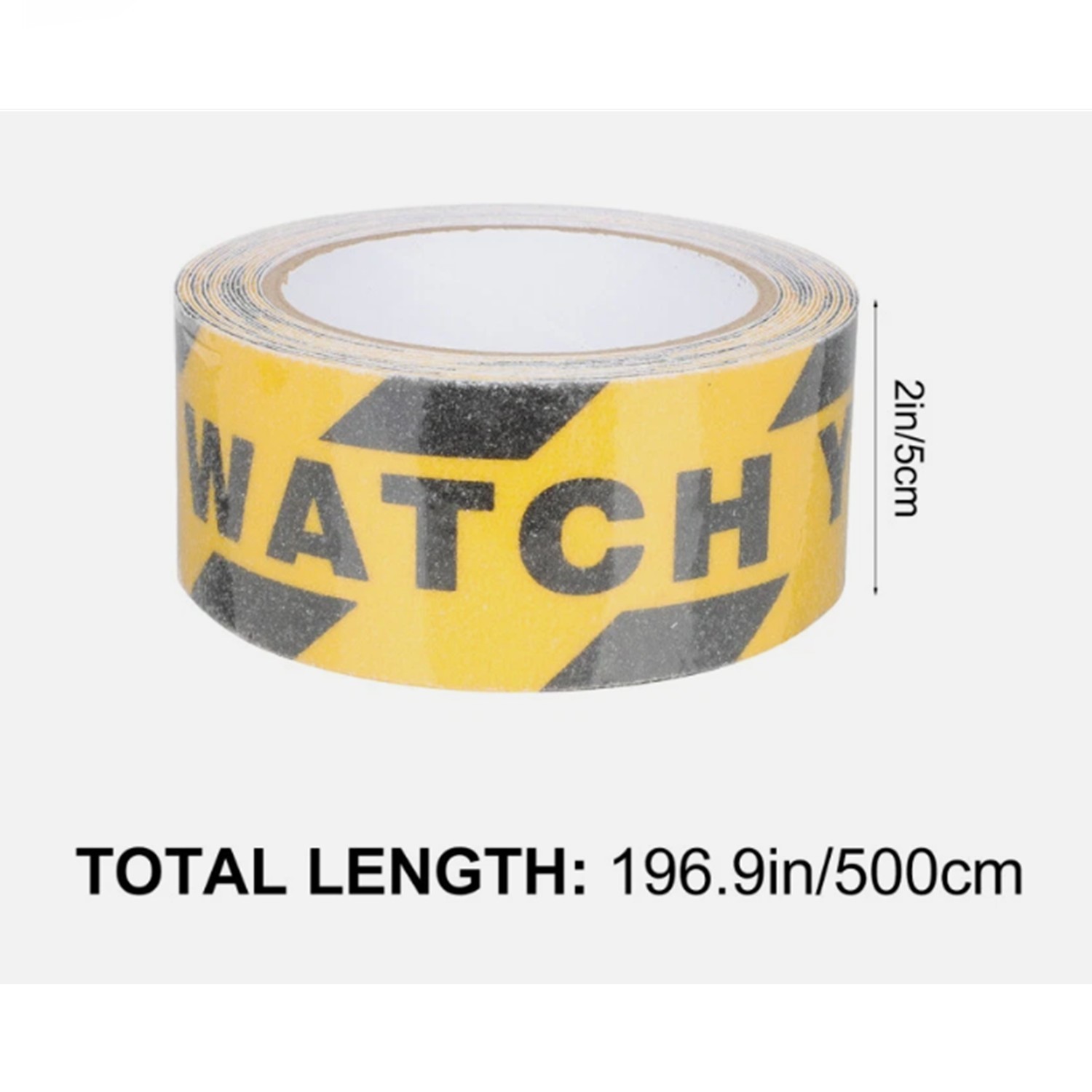 2 Pack Watch Your Step Sign Anti-slip Warning Sticker Adhesive Warning Tape Roll