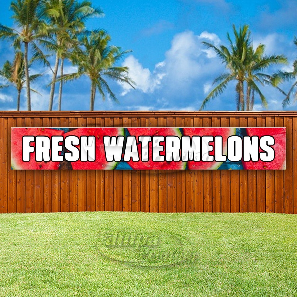 FRESH WATERMELONS Advertising Fruits Food Vinyl Banner Flag Sign USA XL01717