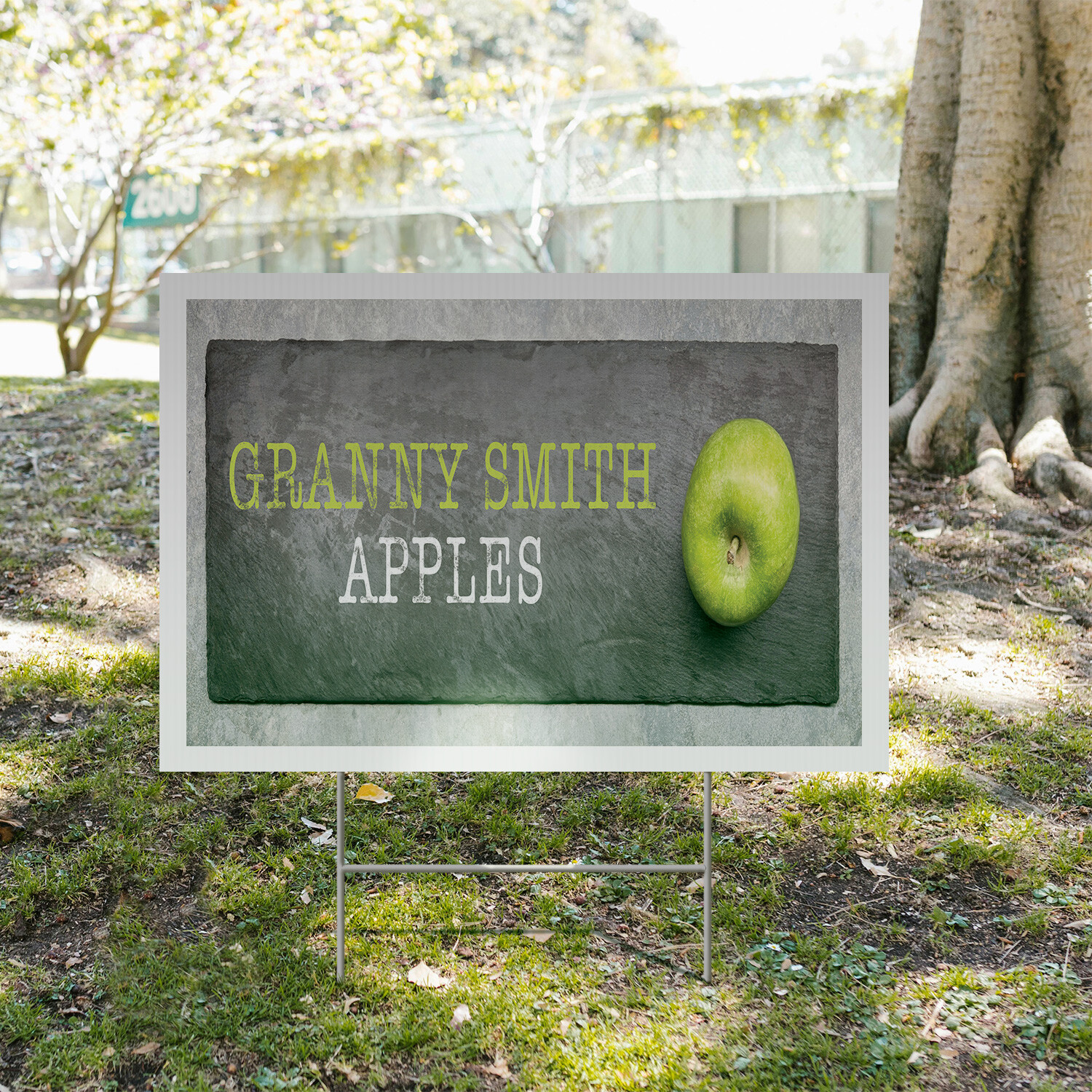 Granny Smith Apples Yard Sign Crisp and Juicy, Farmer�s Market, Fresh Produce