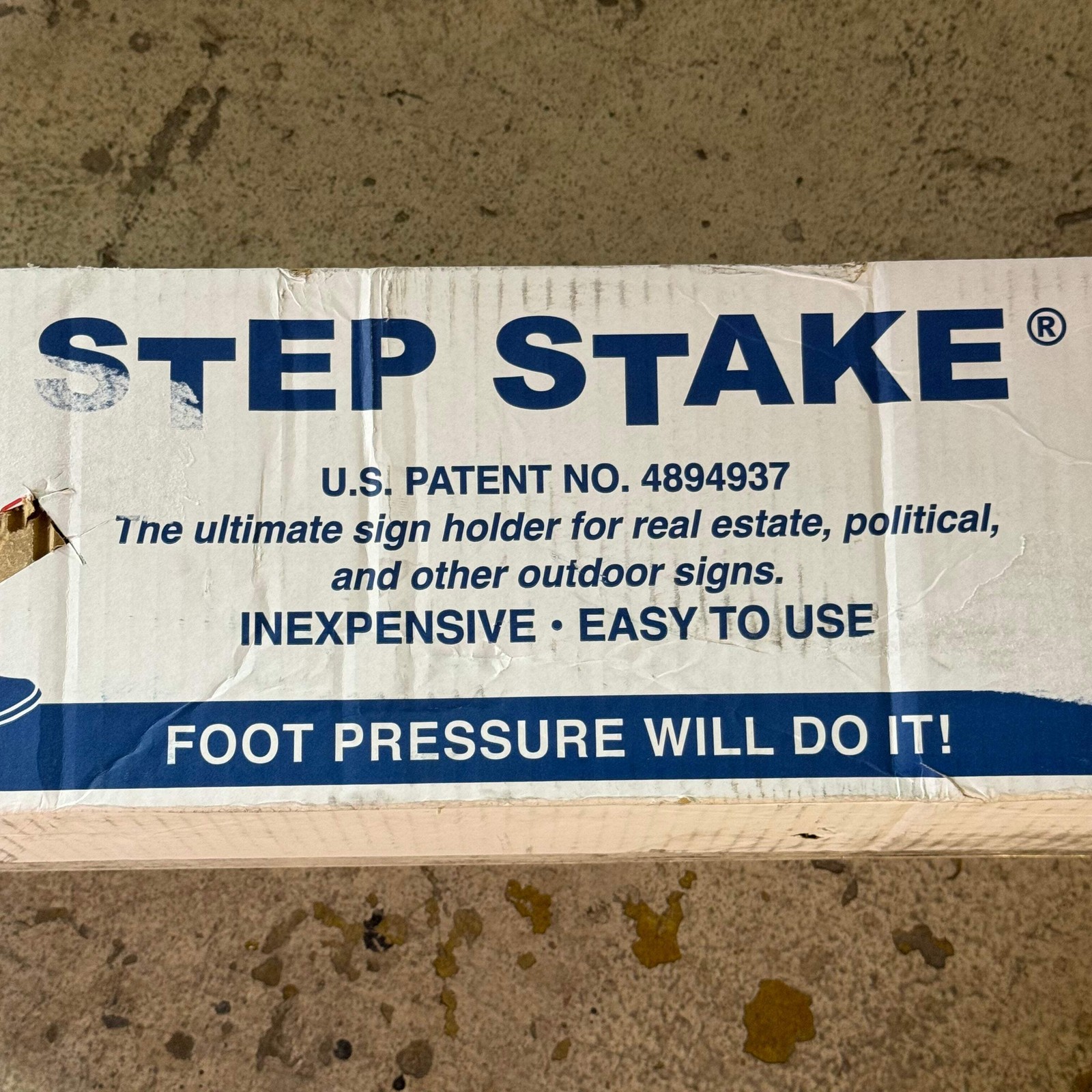 STEP STAKE (25 PACK) U-TOP Yard Sign Step Stake 1/4&Prime; B x 5 1/2&Prime; x 30&Prime; Grey