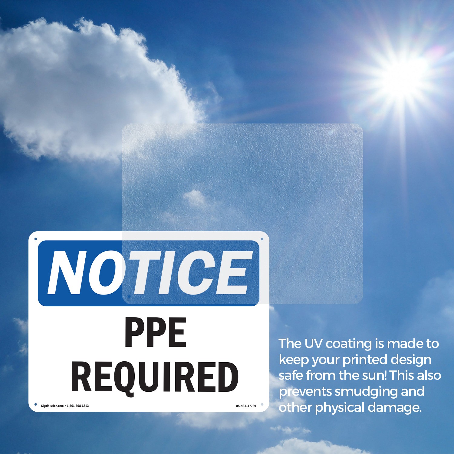 PPE Required OSHA Notice Sign Metal, Plastic, Or Decal – 5 or 10 Pack