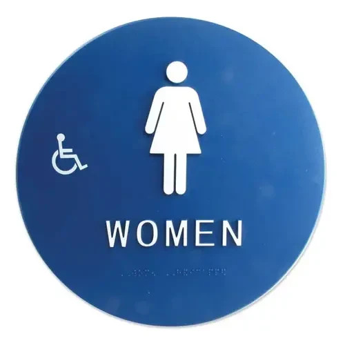 California ADA Compliant Title 24 Handicap Braille Womens Restroom Sign DON-JO