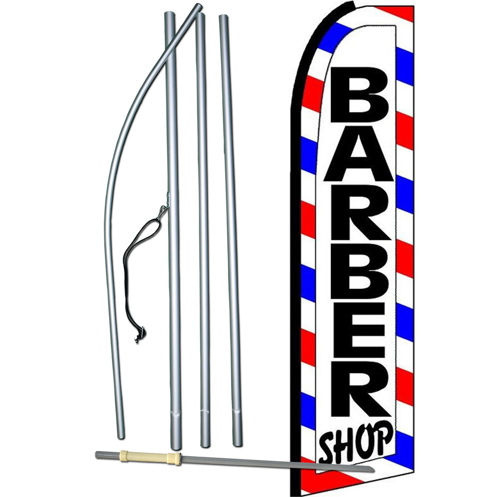 Barber Shop Swooper Flag Kit