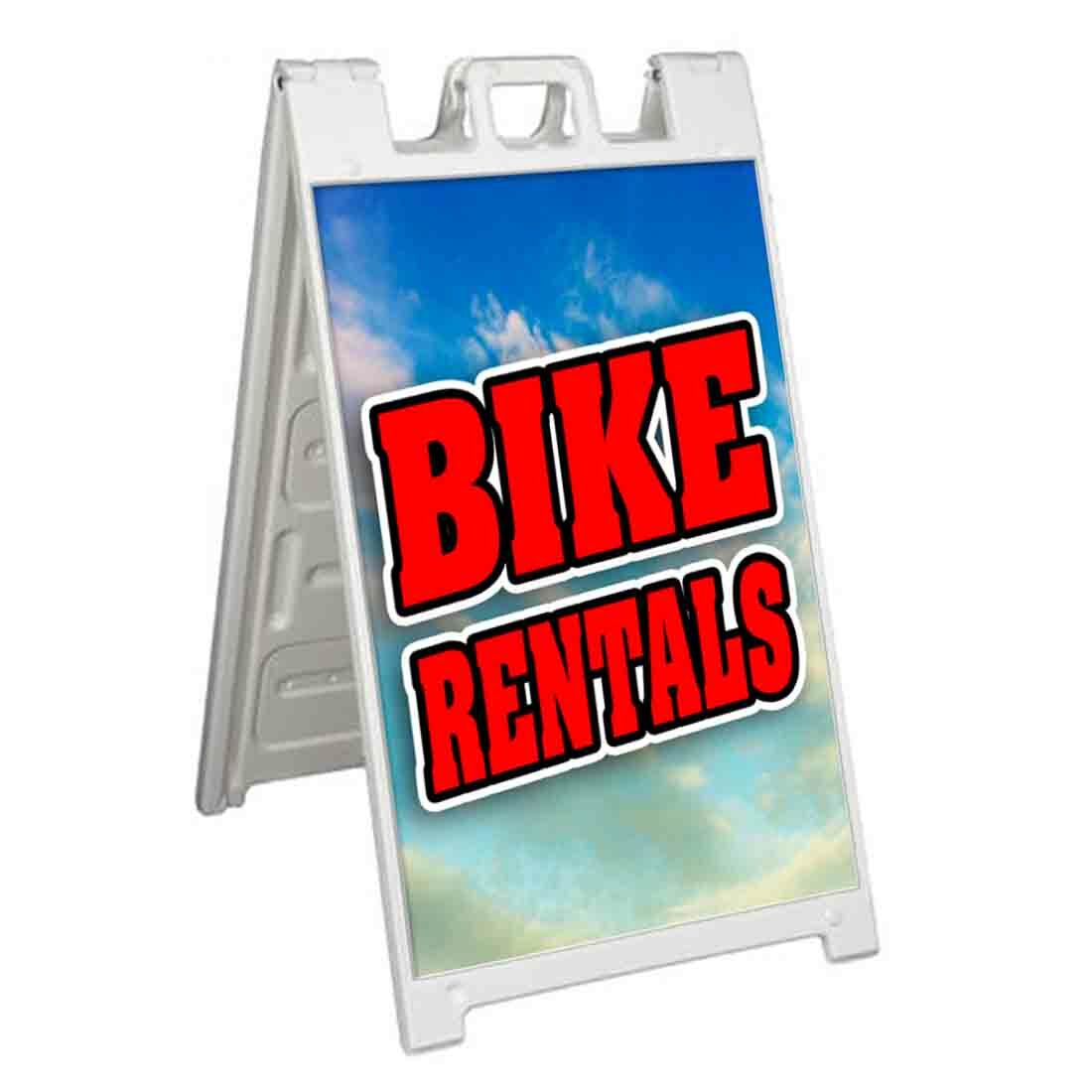 BIKE RENTALS Signicade 24×36 A Frame Sidewalk Pavement Sign Double Sided