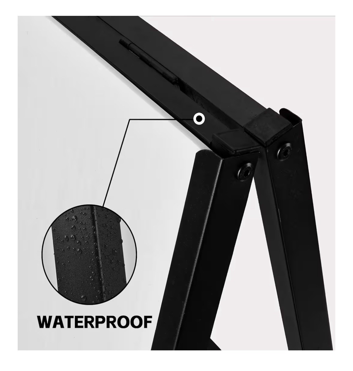Set of 2 USCNC A-Frame Sidewalk Sign Boards 24×36 Black Metal Frames Double-Side