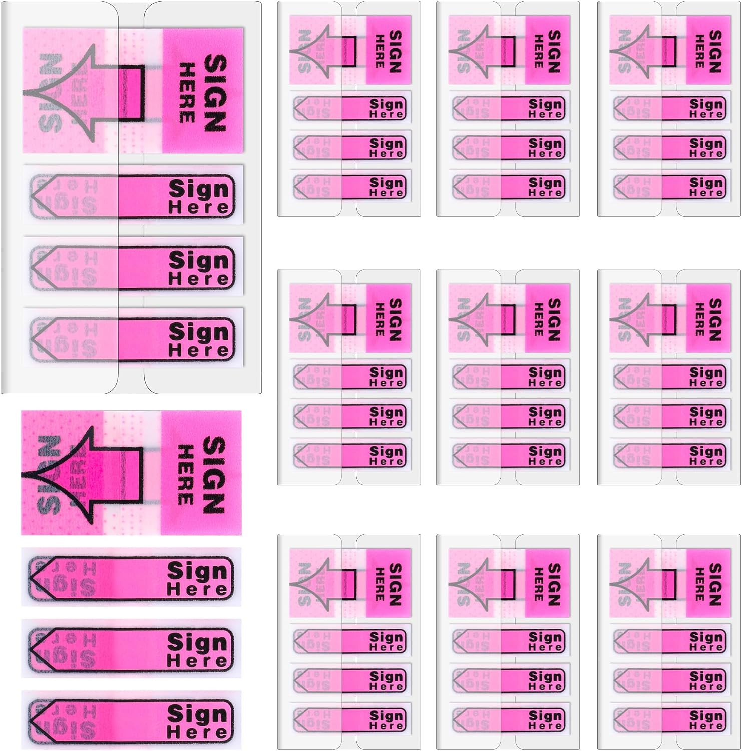 10 Pack 1000 Pieces Sign Here Tabs Sign Here Stickers Sign Here Date Stickers Fl