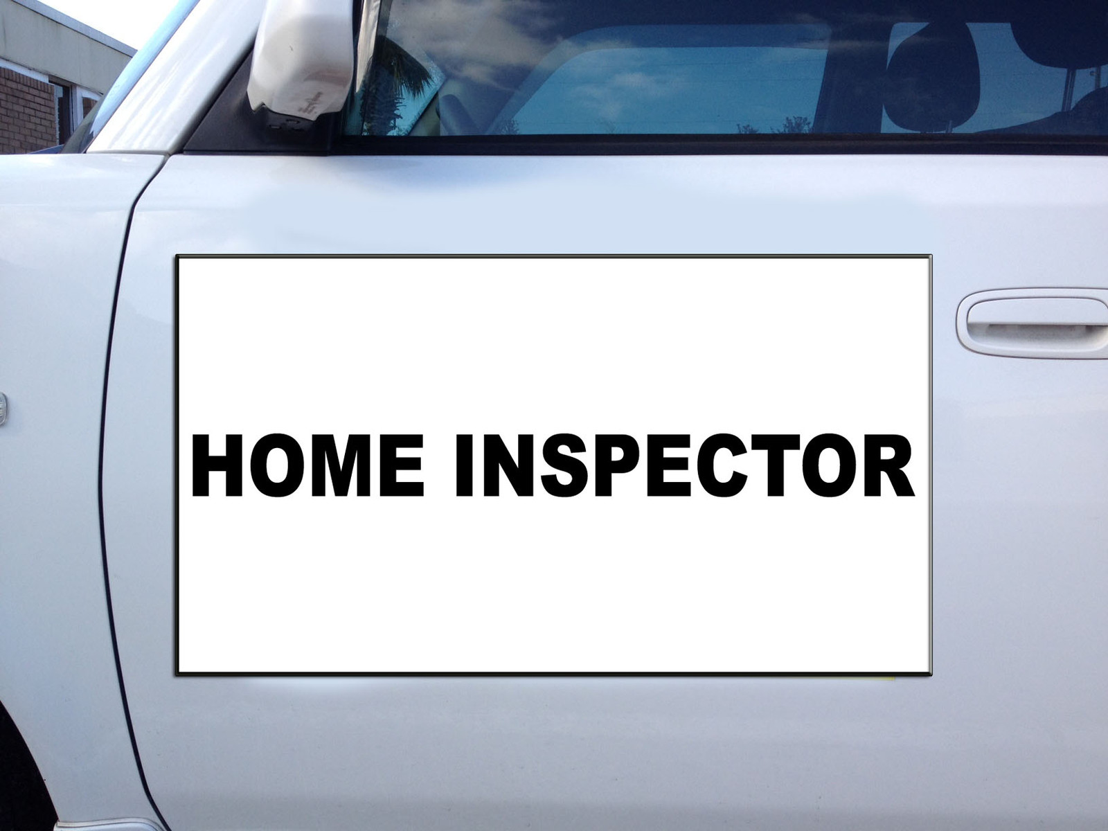 Home Inspector Black Car Door Magnets Magnetic Signs-Qty 2