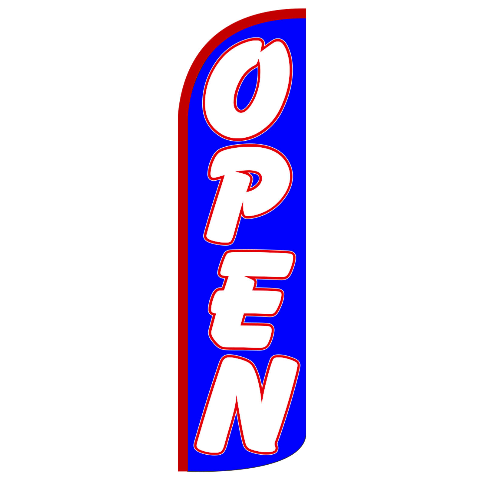 Open Flag Flutter Feather Banner Swooper Extra Wide Windless