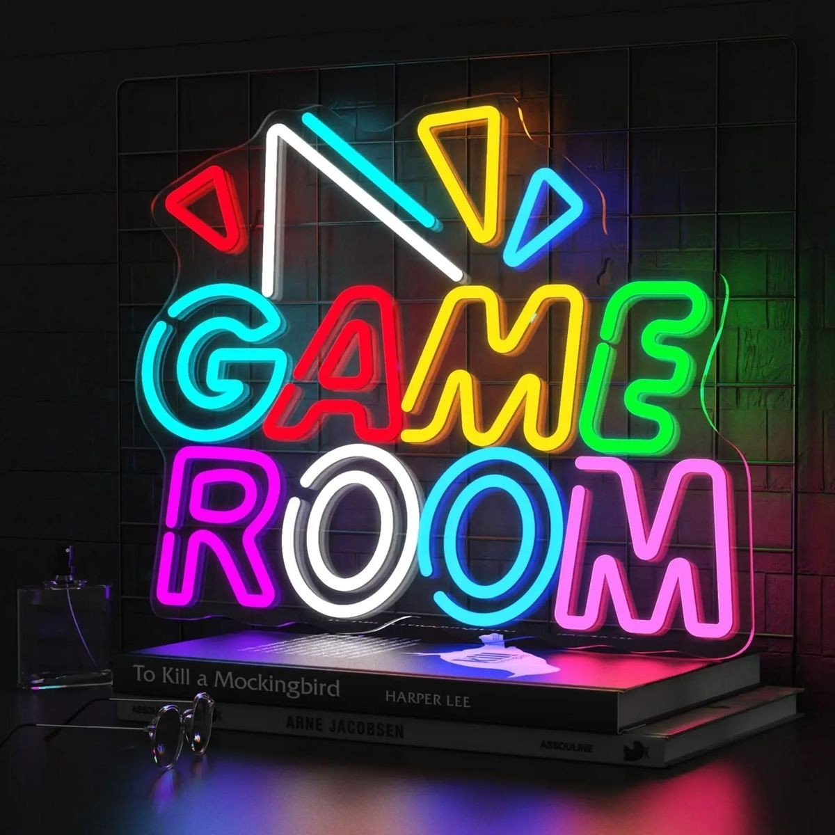 Game Room Neon Sign – LED Gamer Wall Decor for Video Game Room, Bedroom, Mancave