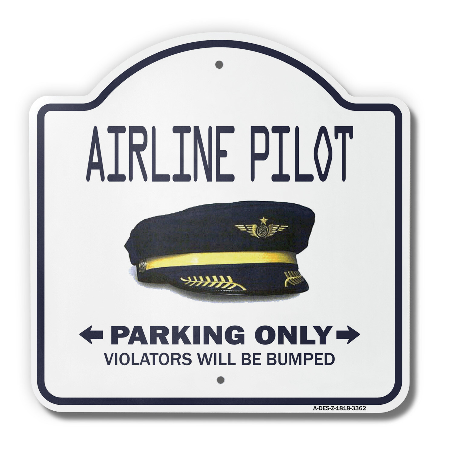 Airline Pilot 18&Prime; X 18&Prime; Heavy-Gauge Aluminum Architectural Sign