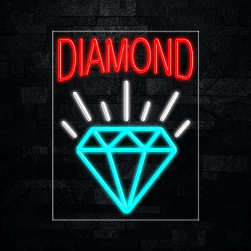 Diamond LED Neon Sign 22&Prime;L x 28&Prime;H #30425